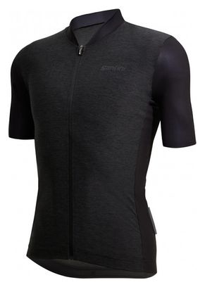 Maillot Manches Courtes Santini Colore Puro Noir