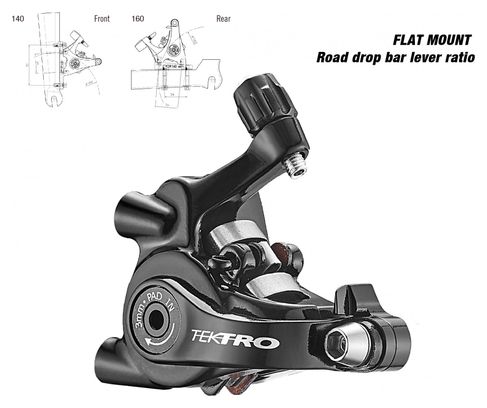 MD-C550 Flat Mechanical Disc Brake Caliper - Mount Black