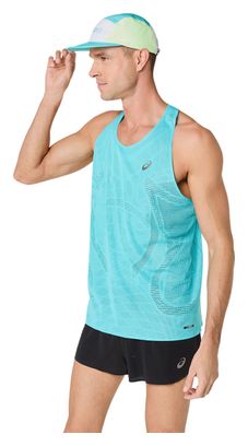 Canotta Asics Metarun blu da uomo