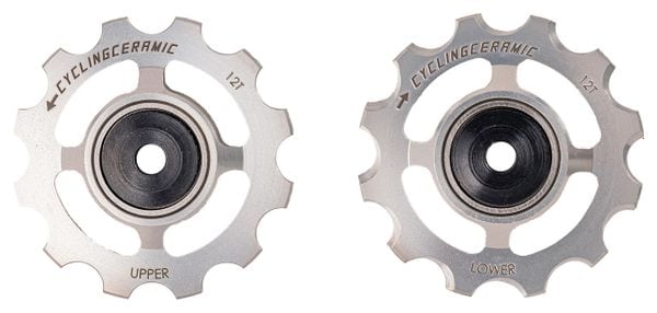 CyclingCeramic Katrolwielen voor Shimano 12S 7100/7150 Zilver