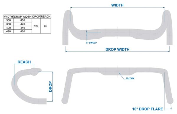Ritchey WCS Stream Road Handlebar with Internal Cable Routing, Matte Black