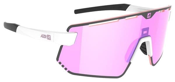 Lunettes AZR Kromic Flash RX Blanc/Écran irisé rose photochromique