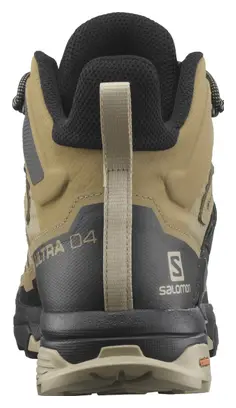 Zapatillas de senderismo Salomon X Ultra 4 Mid GTX Beige Negro para hombre