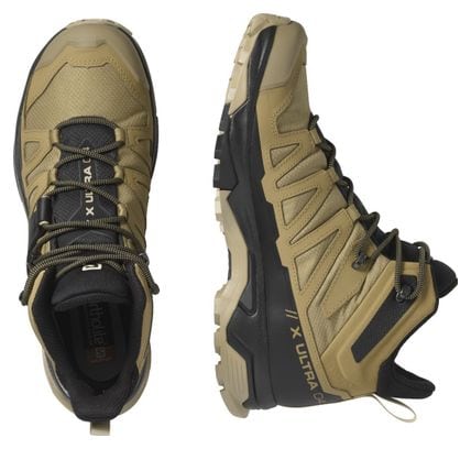 Salomon X Ultra 4 Mid GTX Beige Black Men's Hiking Shoes