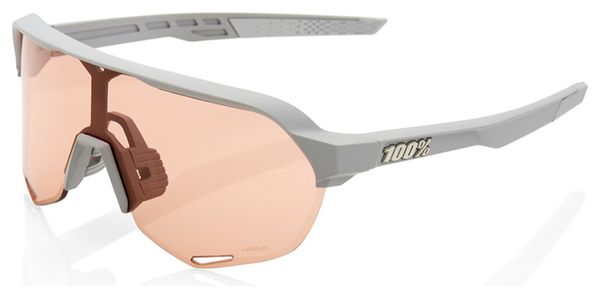 Lunettes 100% S2 Soft Tact Stone Gris / Hiper Coral Lens
