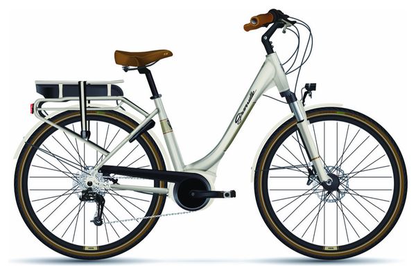 Vélo de Ville Électrique Granville E-Premium Shimano Acera 8V 300 Wh 700 mm Ivoire 2022