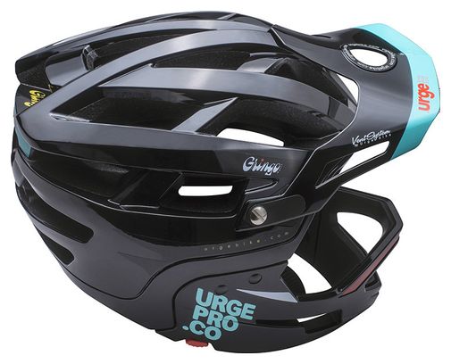 Casco con mentoniera rimovibile URGE Gringo de la Pampa Nero