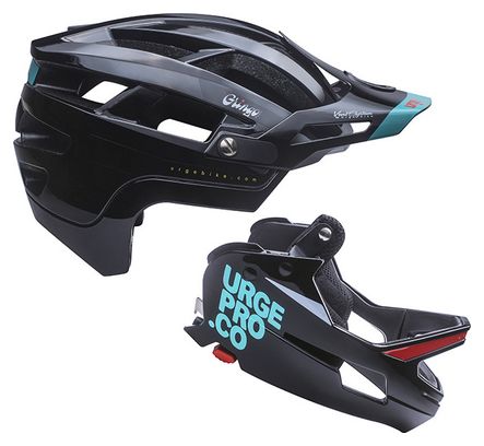 Casco con mentoniera rimovibile URGE Gringo de la Pampa Nero