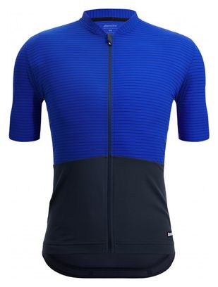Santini Colore Riga Kurzarmtrikot Blau/Schwarz