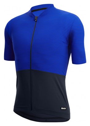 Santini Colore Riga Kurzarmtrikot Blau/Schwarz