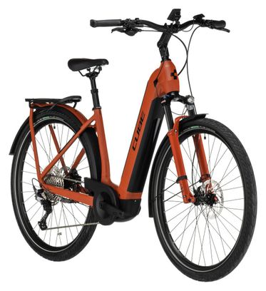 Vélo de Ville Électrique Cube Kathmandu Hybrid EXC 750 Easy Entry Shimano Deore 12V 750 Wh 700 mm Rouge 2023