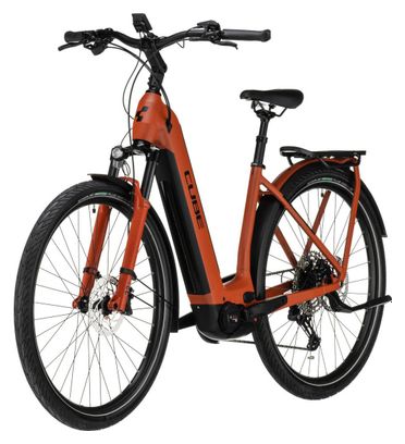 Vélo de Ville Électrique Cube Kathmandu Hybrid EXC 750 Easy Entry Shimano Deore 12V 750 Wh 700 mm Rouge 2023