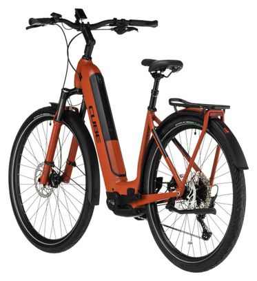 Vélo de Ville Électrique Cube Kathmandu Hybrid EXC 750 Easy Entry Shimano Deore 12V 750 Wh 700 mm Rouge 2023