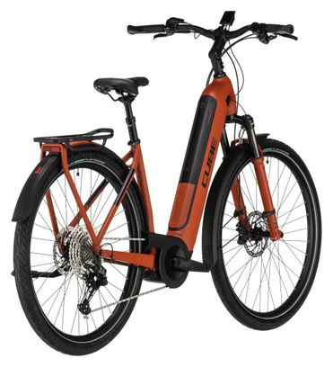 Vélo de Ville Électrique Cube Kathmandu Hybrid EXC 750 Easy Entry Shimano Deore 12V 750 Wh 700 mm Rouge 2023