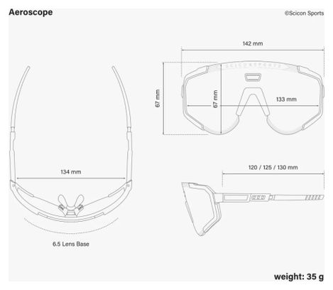 Lunettes SCICON Aeroscope Photocromic Silver / White 