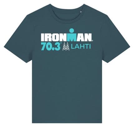 T-Shirt Manches Courtes Ironman 70.3 Finland Bleu Turquoise Femme