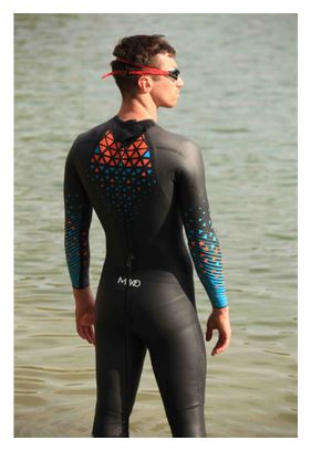 Traje de neopreno Mako OWP 2.0 negro/azul/naranja para hombre
