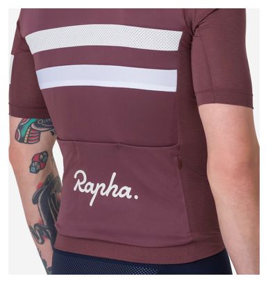 Maillot Rapha Brevet Lightweight Violeta/Blanco de manga corta para hombre