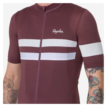 Maillot Rapha Brevet Lightweight Violeta/Blanco de manga corta para hombre