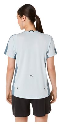 Asics Fujitrail Elite Short Sleeve Shirt, Gray, Women's