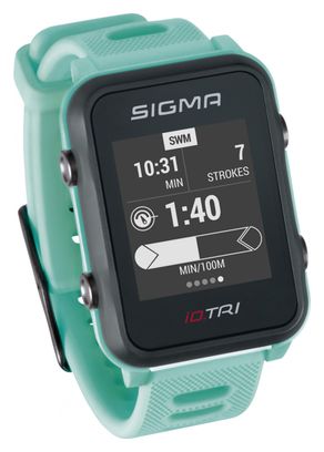 Montre GPS Sigma iD.TRI Turquoise Fluo
