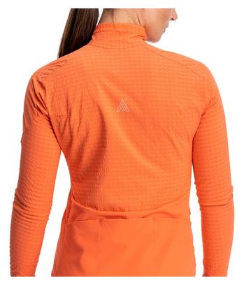 Maglia a maniche lunghe Seton Orange Hot Coral 7Mesh Donna