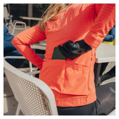 Maglia a maniche lunghe Seton Orange Hot Coral 7Mesh Donna