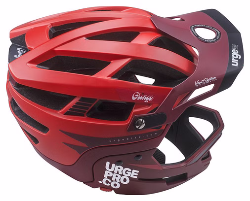 Casco con Mentonera Extraíble URGE Gringo de la Pampa Rojo