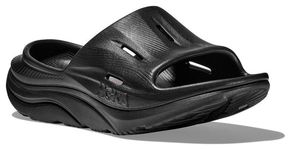Chaussures de Récupération Unisexe Hoka ORA Recovery Slide 3 Noir