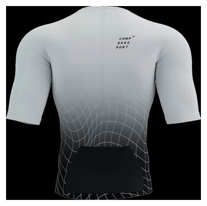 Compressport Tri Postural Aero SS Top Long Sleeve Jersey Zwart/Wit