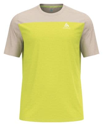 T-Shirt VTT Odlo X-Alp Linencool Beige/Vert