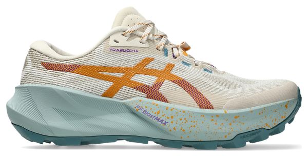 Asics Trabuco 14 Women's Trail Running Shoes - Beige/Blue