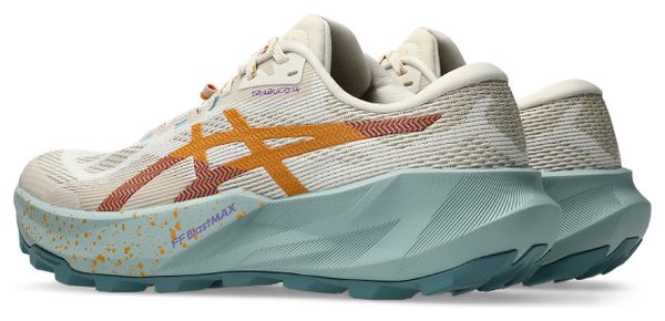 Asics Trabuco 14 Women's Trail Running Shoes - Beige/Blue
