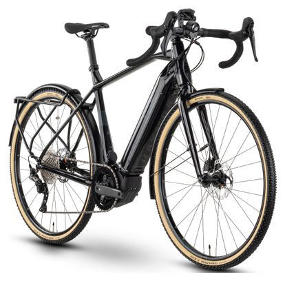 Elektro-Gravelbike Raymon GravelRay E 6.5 Street Shimano GRX 11S 410Wh 700mm Schwarz