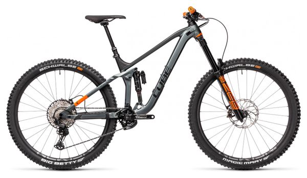 MTB Cube Stereo 170 TM 29 Full Suspension Shimano XT 12S 29'' Grigio Arancio 2021