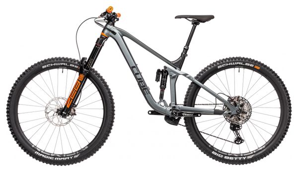 MTB Cube Stereo 170 TM 29 Full Suspension Shimano XT 12S 29'' Grigio Arancio 2021