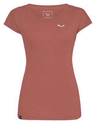 Maglietta Salewa a maniche corte da donna Puez Melange Rosso