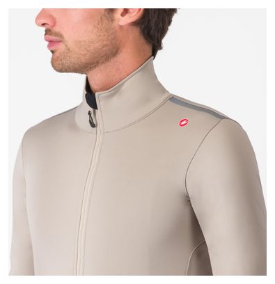 Castelli Heren Espresso Air Beige Lange Mouw Jas