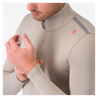 Castelli Heren Espresso Air Beige Lange Mouw Jas