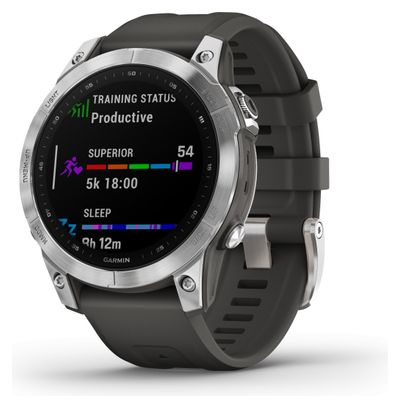 Montre de Sport Garmin Fenix 7 Argent / Noir