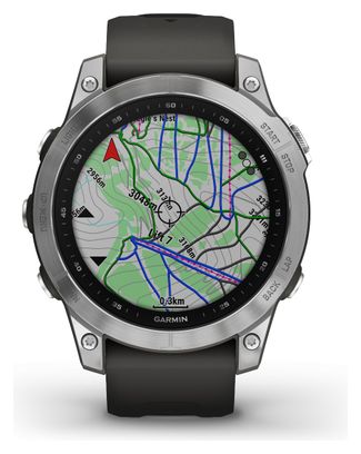 Garmin Fenix 7 Sportuhr Silber / Schwarz