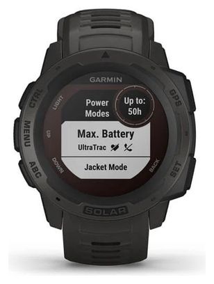 Garmin Instinct Solar GPS Uhr Graphitgrau
