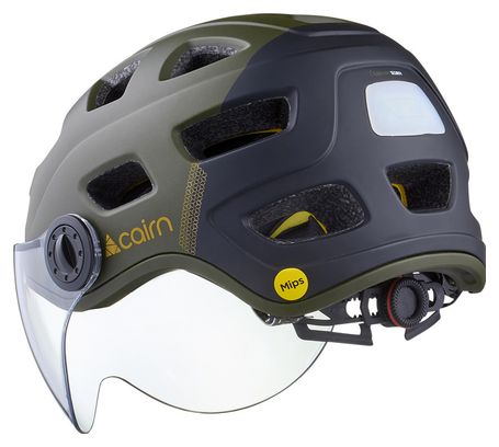 Casque Urbain Cairn Quartz Visor Led Usb Mips Khaki