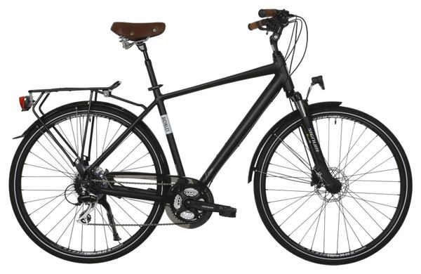 Bicicletta da città Bicyklet Léon Shimano Acera/Altus 8V 700 mm Nero