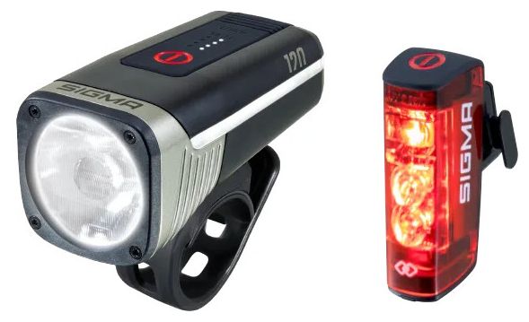 Pair of Sigma Link AURA 120 / HIRO 50 Front and Rear Lights, Black