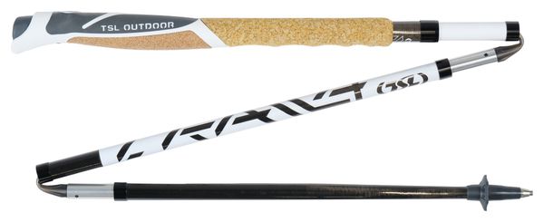 Bâtons de Trail Pliables 4 Brins TSL Outdoor Carbon 4 Cork Cross Shadow Blanc/Noir