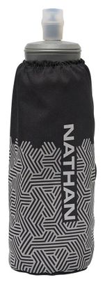 Nathan Hypernight Pinnacle Flask + Soporte 420ml Negro/Reflejo