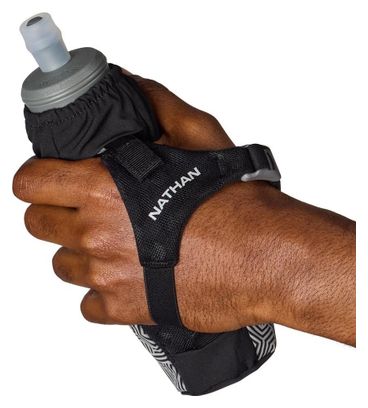 Nathan Hypernight Pinnacle Flask + Soporte 420ml Negro/Reflejo