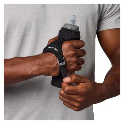 Nathan Hypernight Pinnacle Flask + Soporte 420ml Negro/Reflejo