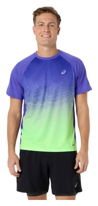Asics Road Fade Short Sleeve Jersey Purple/Green Men's